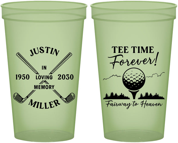 Custom Memorial 22 oz Glow In The Dark Cups - Fairway To Heavens | 310007
