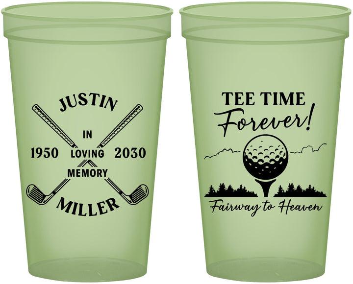 Custom Memorial 22 oz Glow In The Dark Cups - Fairway To Heavens | 310007