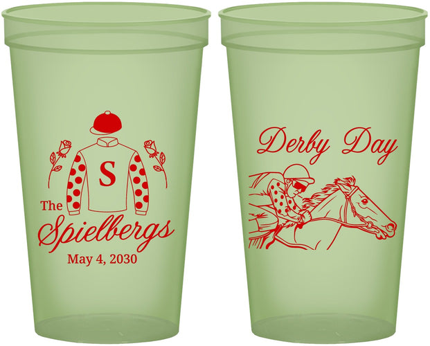 Custom Derby Day 22 oz Glow In The Dark Cups - Horses | 320007