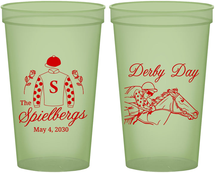 Custom Derby Day 22 oz Glow In The Dark Cups - Horses | 320007