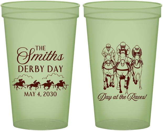 Custom Derby Day 22 oz Glow In The Dark Cups - Day At The Races | 320009