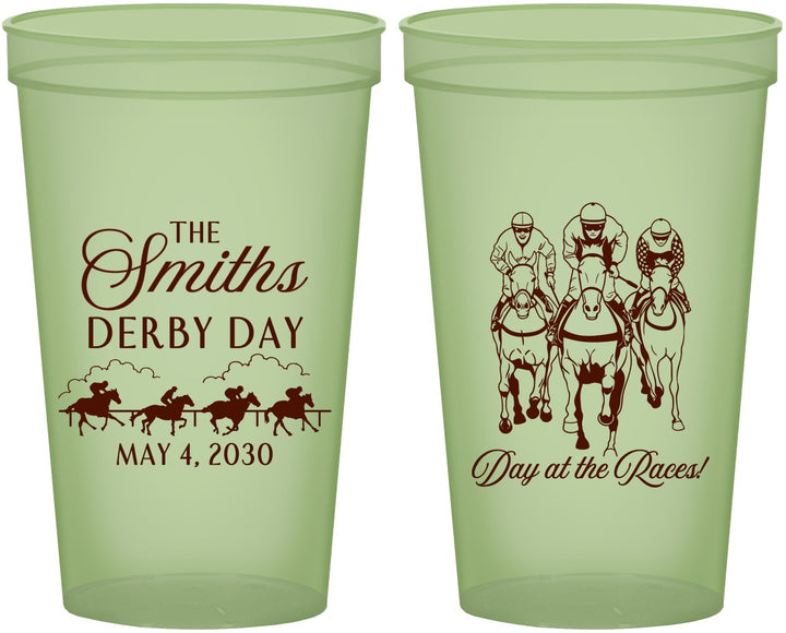 Custom Derby Day 22 oz Glow In The Dark Cups - Day At The Races | 320009