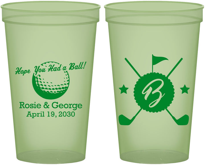 Custom Wedding 22 oz Glow In The Dark Cups - Golf | 325