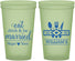 Custom Wedding 22 oz Glow In The Dark Cups - Eat Drink Be Married | 327