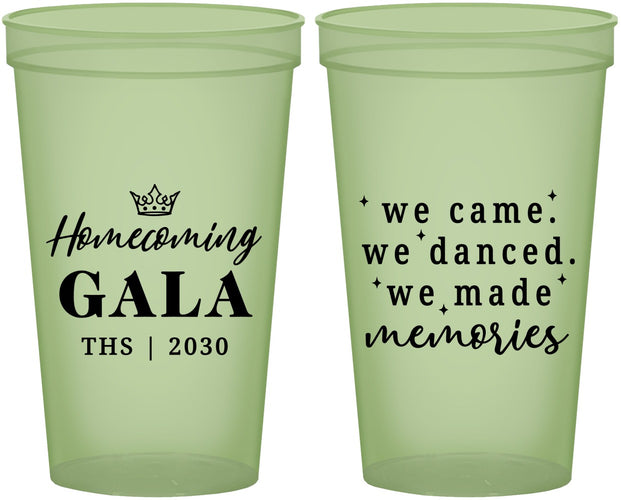 Custom Homecoming 22 oz Glow In The Dark Cups - Danced Made Memories | 330008