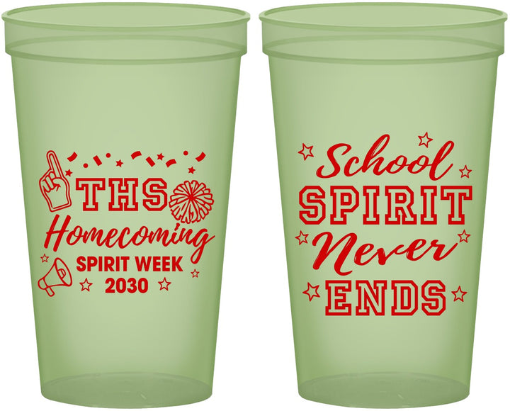 Custom Homecoming 22 oz Glow In The Dark Cups - Spirit Week | 330011