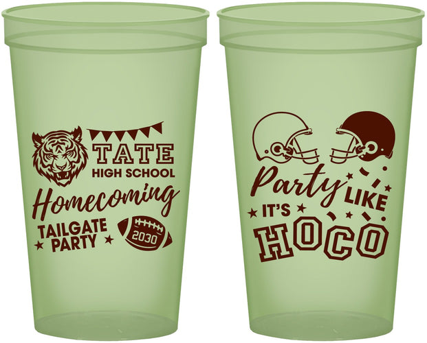 Custom Homecoming 22 oz Glow In The Dark Cups - Party Like Its Hoco | 330012