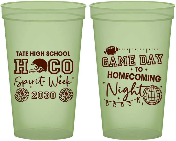 Custom Homecoming 22 oz Glow In The Dark Cups - Spirit Week | 330013