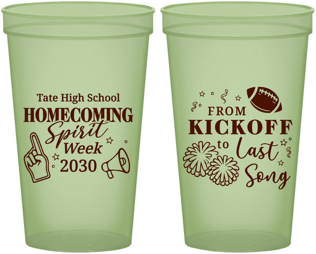 Custom Homecoming 22 oz Glow In The Dark Cups - Spirit Week | 330019