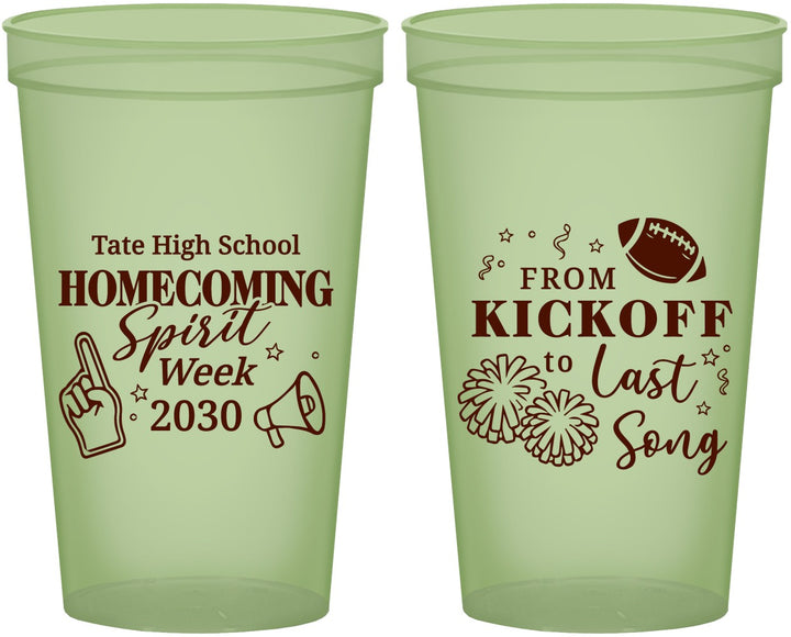Custom Homecoming 22 oz Glow In The Dark Cups - Spirit Week | 330019