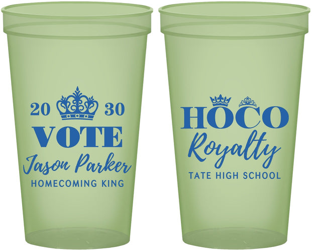 Custom Homecoming 22 oz Glow In The Dark Cups - Hoco King Vote | 330021