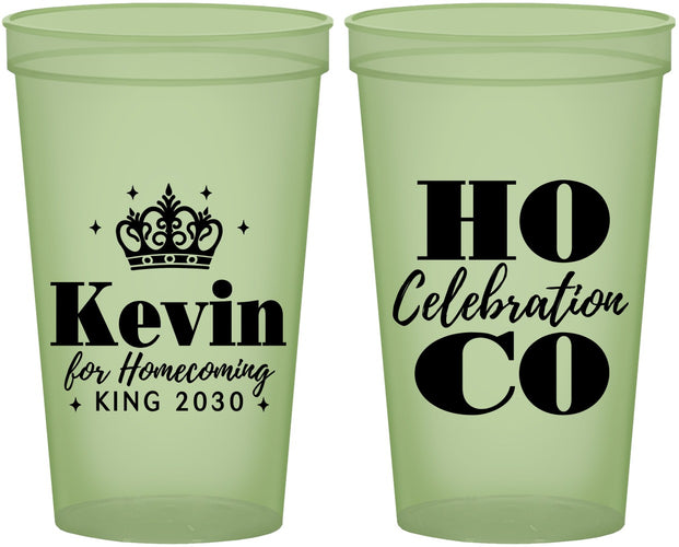Custom Homecoming 22 oz Glow In The Dark Cups - Hoco King Vote | 330023