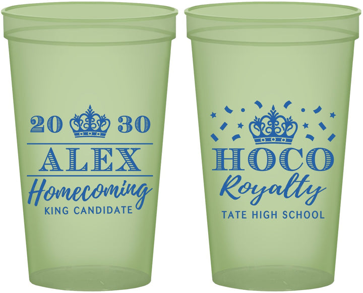 Custom Homecoming 22 oz Glow In The Dark Cups - Hoco King Vote | 330025