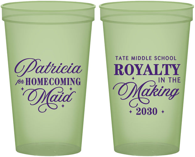 Custom Homecoming 22 oz Glow In The Dark Cups - Hoco Maid Vote | 330028