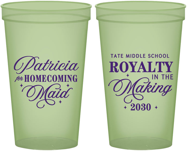 Custom Homecoming 22 oz Glow In The Dark Cups - Hoco Maid Vote | 330028