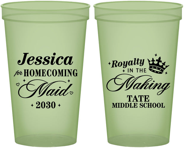 Custom Homecoming 22 oz Glow In The Dark Cups - Hoco Maid Vote | 330029