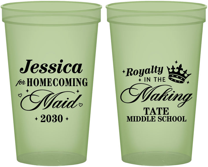 Custom Homecoming 22 oz Glow In The Dark Cups - Hoco Maid Vote | 330029