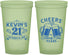 Custom 21st Birthday 22 oz Glow In The Dark Cups - Cheers To Twenty One Years | 340000