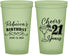Custom 21st Birthday 22 oz Glow In The Dark Cups - Cheers To Twenty One Years | 340019