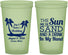 Custom Wedding 22 oz Glow In The Dark Cups - Beach | 350
