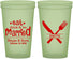 Custom Wedding 22 oz Glow In The Dark Cups - Eat Drink Be Married | 368