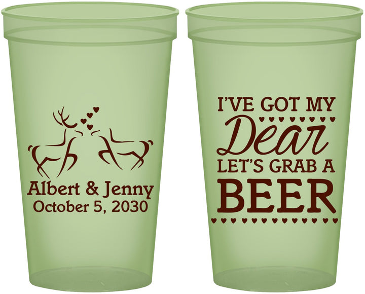 Custom Wedding 22 oz Glow In The Dark Cups - Dear Beer | 372