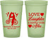 Custom Wedding 22 oz Glow In The Dark Cups - Love Laughter Happily | 376