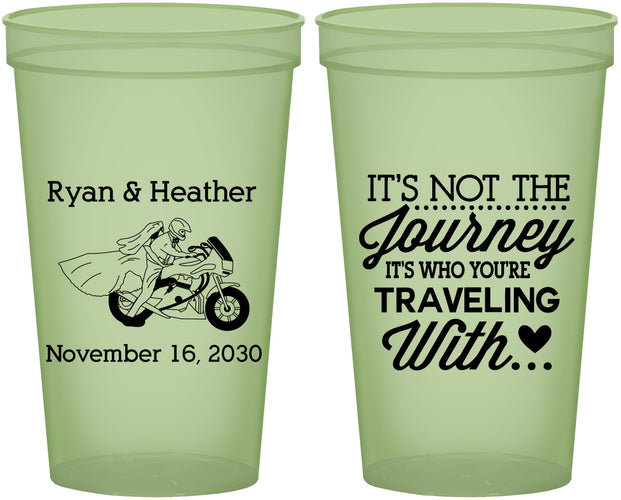 Custom Wedding 22 oz Glow In The Dark Cups - Journey Traveling With | 385