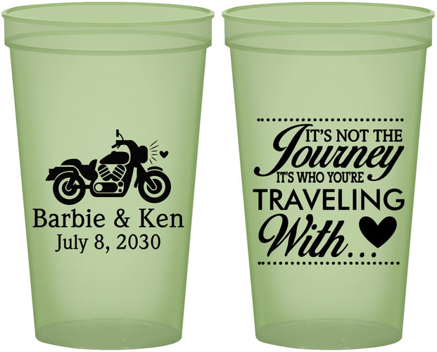 Custom Wedding 22 oz Glow In The Dark Cups - Journey Traveling With | 388