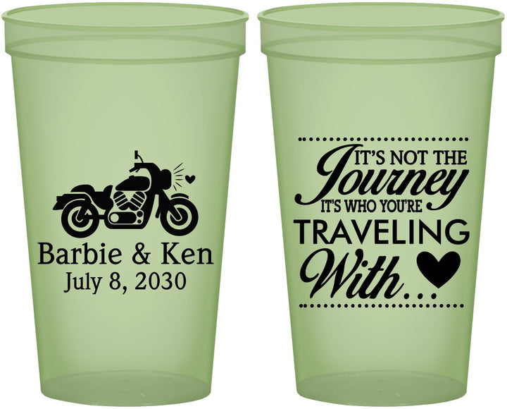 Custom Wedding 22 oz Glow In The Dark Cups - Journey Traveling With | 388