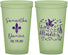 Custom Wedding 22 oz Glow In The Dark Cups - Mardi Gras | 398