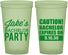Custom Bachelor Party 22 oz Glow In The Dark Cups - Caution Expires On | 40009