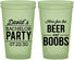 Custom Bachelor Party 22 oz Glow In The Dark Cups - Beer And Boobs | 40027