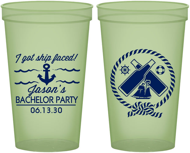 Custom Bachelor Party 22 oz Glow In The Dark Cups - Anchor | 40054
