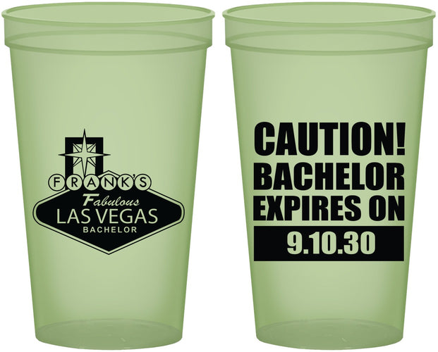 Custom Bachelor Party 22 oz Glow In The Dark Cups - Las Vegas | 40056