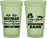 Custom Bachelor Party 22 oz Glow In The Dark Cups - Wig Or Stache | 40058