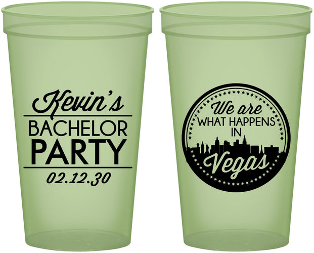 Custom Bachelor Party 22 oz Glow In The Dark Cups - Last Vegas | 40060
