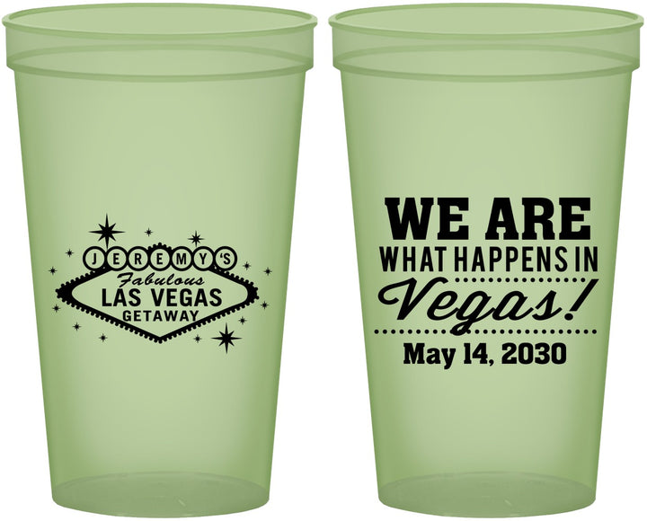 Custom Bachelor Party 22 oz Glow In The Dark Cups - Las Vegas | 40066