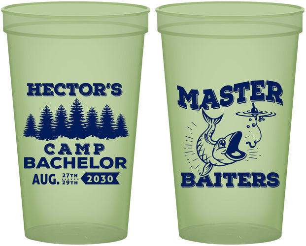 Custom Bachelor Party 22 oz Glow In The Dark Cups - Fishing | 40081