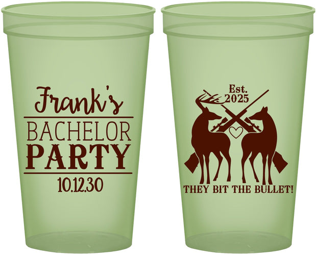 Custom Bachelor Party 22 oz Glow In The Dark Cups - Hunting | 40083