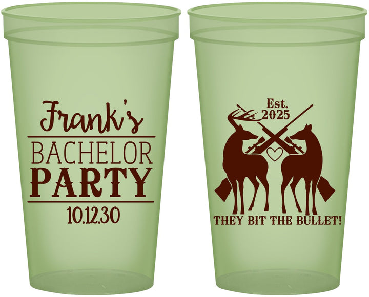 Custom Bachelor Party 22 oz Glow In The Dark Cups - Hunting | 40083