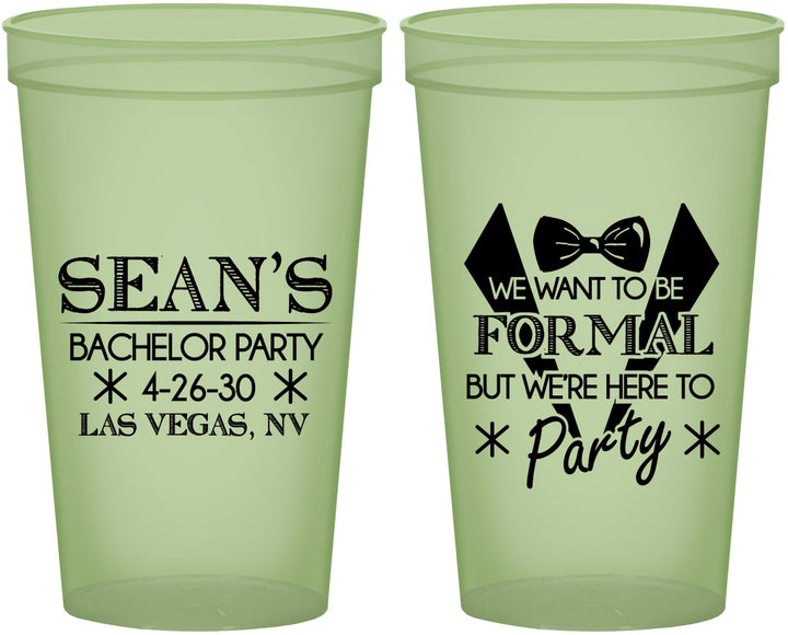 Custom Bachelor Party 22 oz Glow In The Dark Cups - Forma | 40098