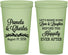 Custom Wedding 22 oz Glow In The Dark Cups - Love Laughter Happily | 409