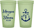 Custom Wedding 22 oz Glow In The Dark Cups - Monogram Nautical | 414