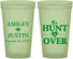 Custom Wedding 22 oz Glow In The Dark Cups - The Hunt Is Over | 422