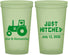 Custom Wedding 22 oz Glow In The Dark Cups - Just Hitched Tractor | 429