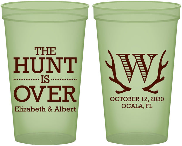 Custom Wedding 22 oz Glow In The Dark Cups - Monogram | 442