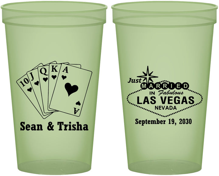 Custom Wedding 22 oz Glow In The Dark Cups - Las Vegas | 453