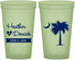 Custom Wedding 22 oz Glow In The Dark Cups - Palmetto Tree | 477