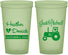 Custom Wedding 22 oz Glow In The Dark Cups - Just Hitched Tractor | 482